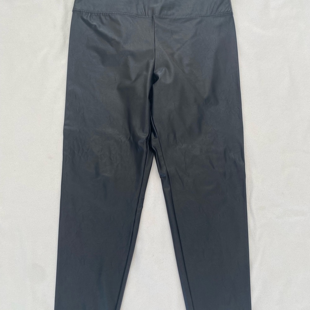 Boston Proper Leather Black Leggings